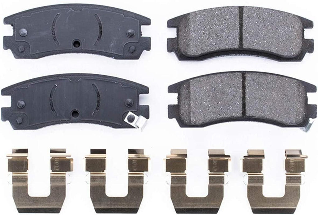 17-698, Z17 Rear Ceramic Brake Pads with Hardware