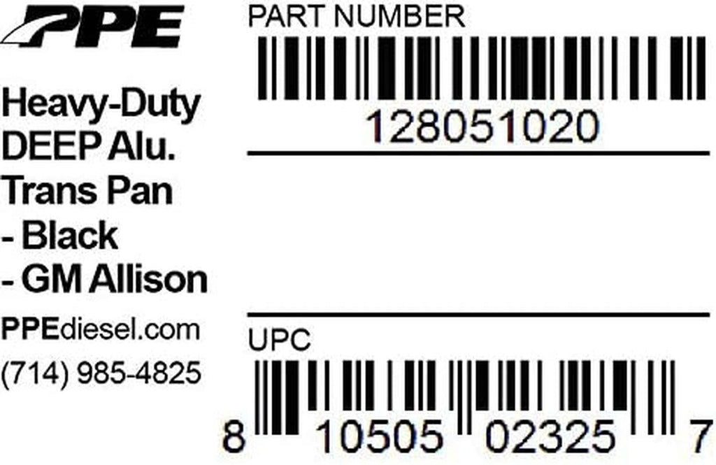 PPE Heavy-Duty Deep Aluminum Allison Transmission Pan (Black) 128051020 Compatible with 2001-2019 Chevy/Gmc 6.6L Duramax Diesel
