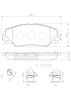 Front Disc Brake Pad Set for Mirai, Corolla Im, RAV4, Im, Tc+More (P83071N)