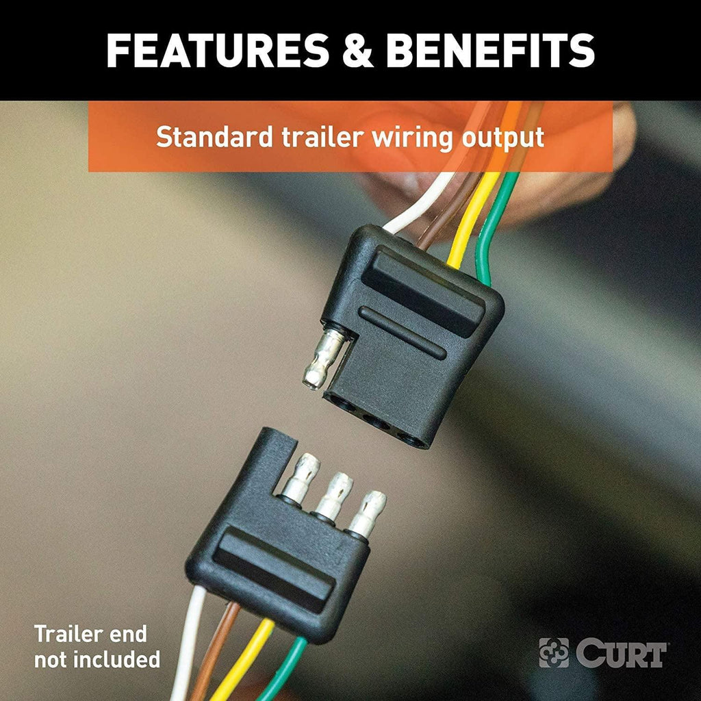 56319 Vehicle-Side Custom 4-Pin Trailer Wiring Harness, Fits Select Chevrolet Cruze , Black