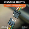 CURT 56161 Vehicle-Side Custom 4-Pin Trailer Wiring Harness, Fits Select Honda Odyssey, Black