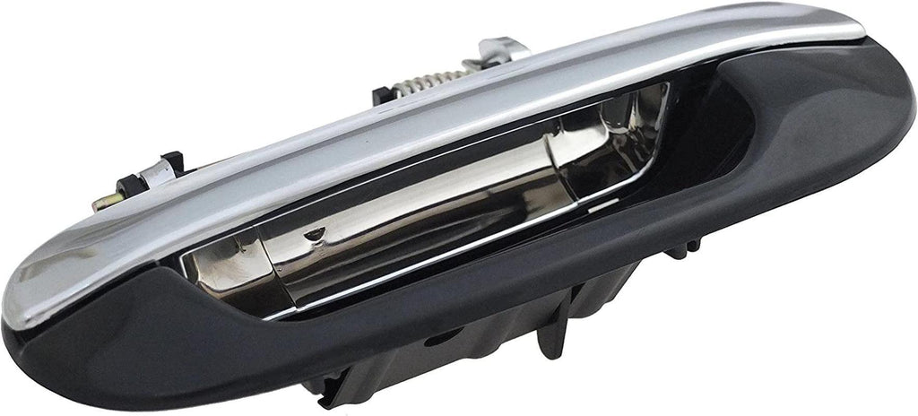 Dorman 88193 Rear Driver Side Exterior Door Handle Compatible with Select Models, Chrome Lever and Smooth Black Housing
