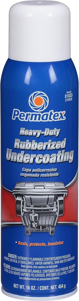 Permatex 81833-12PK Heavy Duty Rubberized Undercoating, 16 Oz. Aerosol Can (Pack of 12)