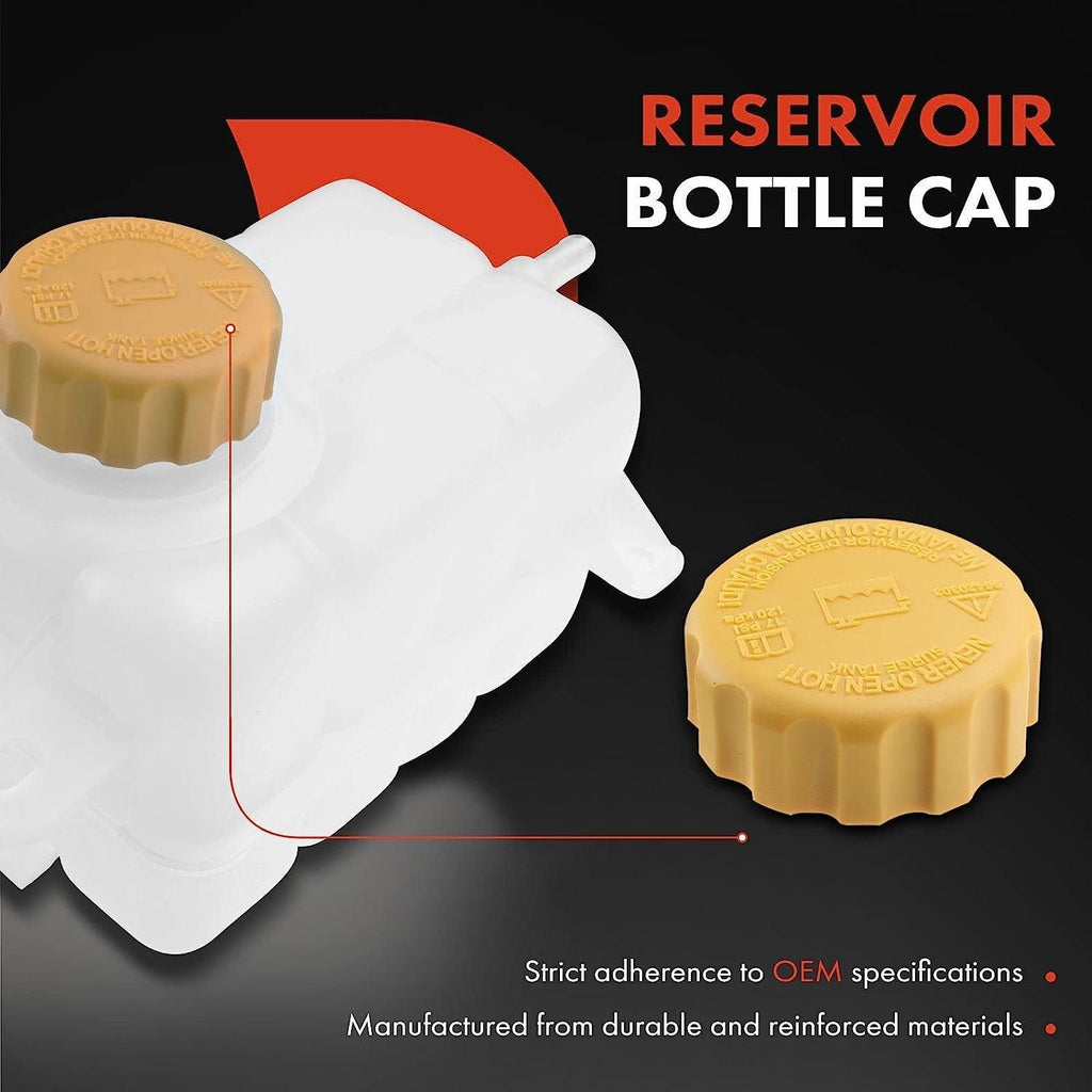 A-Premium Engine Coolant Overflow Recovery Reservoir Tank [With Cap] Compatible with Chevy Aveo Aveo5 2007-2011 & Pontiac G3 2009-2010, [1.6L], Replace# 96930818, 96815542