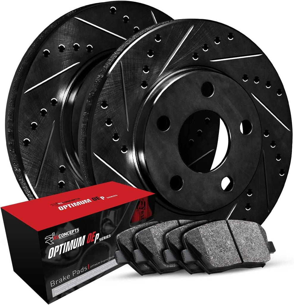 R1 Concepts Front Brakes and Rotors Kit |Front Brake Pads| Brake Rotors and Pads| Optimum Oep Brake Pads and Rotors ||Fits 2008-2019 Pontiac Vibe; Scion Xd; Toyota Corolla, Matrix