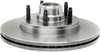 66997R Professional Grade Disc Brake Rotor and Hub Assembly, Silver,12.13