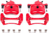 Front S2090 Pair of High-Temp Red Powder Coated Calipers