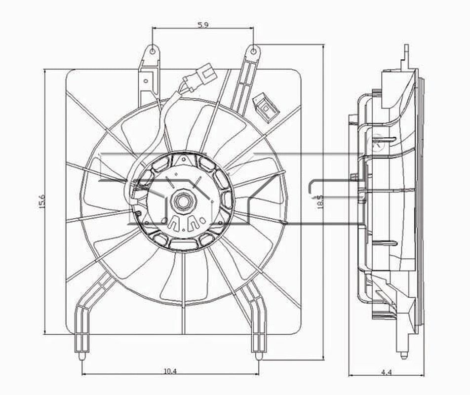 TYC A/C Condenser Fan Assembly for 04-08 Acura TSX 610940