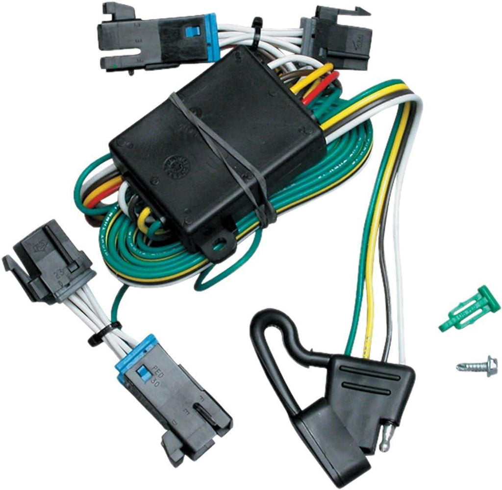 118377 T-One® T-Connector Harness, 4-Way Flat, W/Converter, Compatable with 00-02 Chevrolet Express 1500,00-02 Chevrolet Express 2500, 00-02 Chevrolet Express 3500, 2000-2002 GMC Savana 1500, 2000-2002 GMC Savana 2500, 2000-2002 GMC Savana 3500 Black