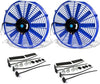 RAF-14-BL+FMK-X2 2Pcs 14" Inch Electric Radiator Cooling Fan Kit (Blue)