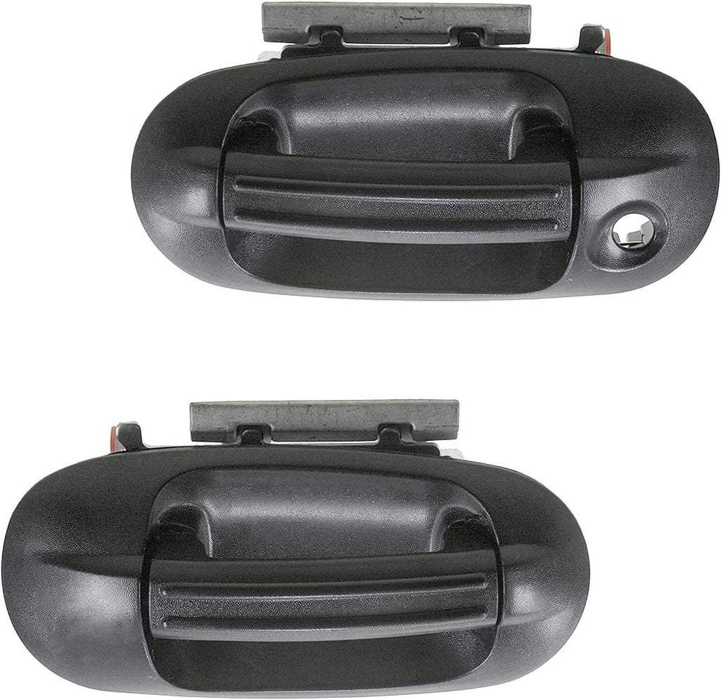 Door Handles Exterior Textured Black Front Pair Set Compatible with Expedition Navigator