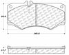 Centric Front Disc Brake Pad for G550, G65 AMG, G500, G55 AMG (104.09270)