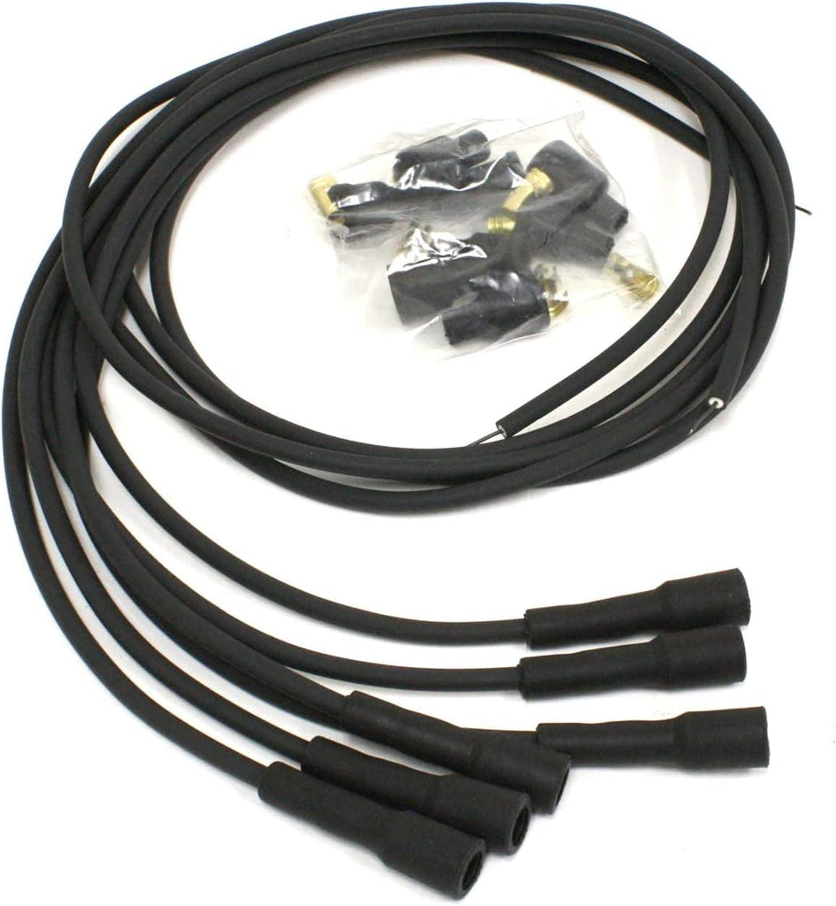 706180 Flame-Thrower Black Universal 180 Degree 6 Cylinder Spark Plug Wire