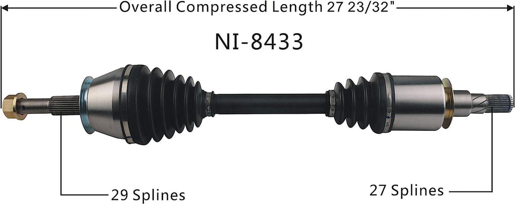 NI-8433 CV Axle, 1 Pack