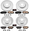 CRK4140 Coated Brake Rotor & Ceramic Brake Pads- Front & Rear