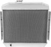 RA+FS-SBC55-3 3-Row Radiator with Fan Shroud Compatible with 55-57 Chevy Bel-Air/Nomad/One-Fifty (150) Series/Two-Ten Series (210) Series V8 MT