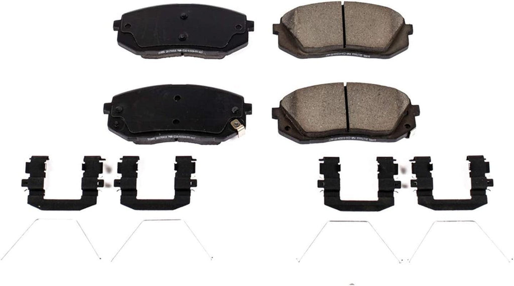 17-1855, Z17 Front Ceramic Brake Pads with Hardware