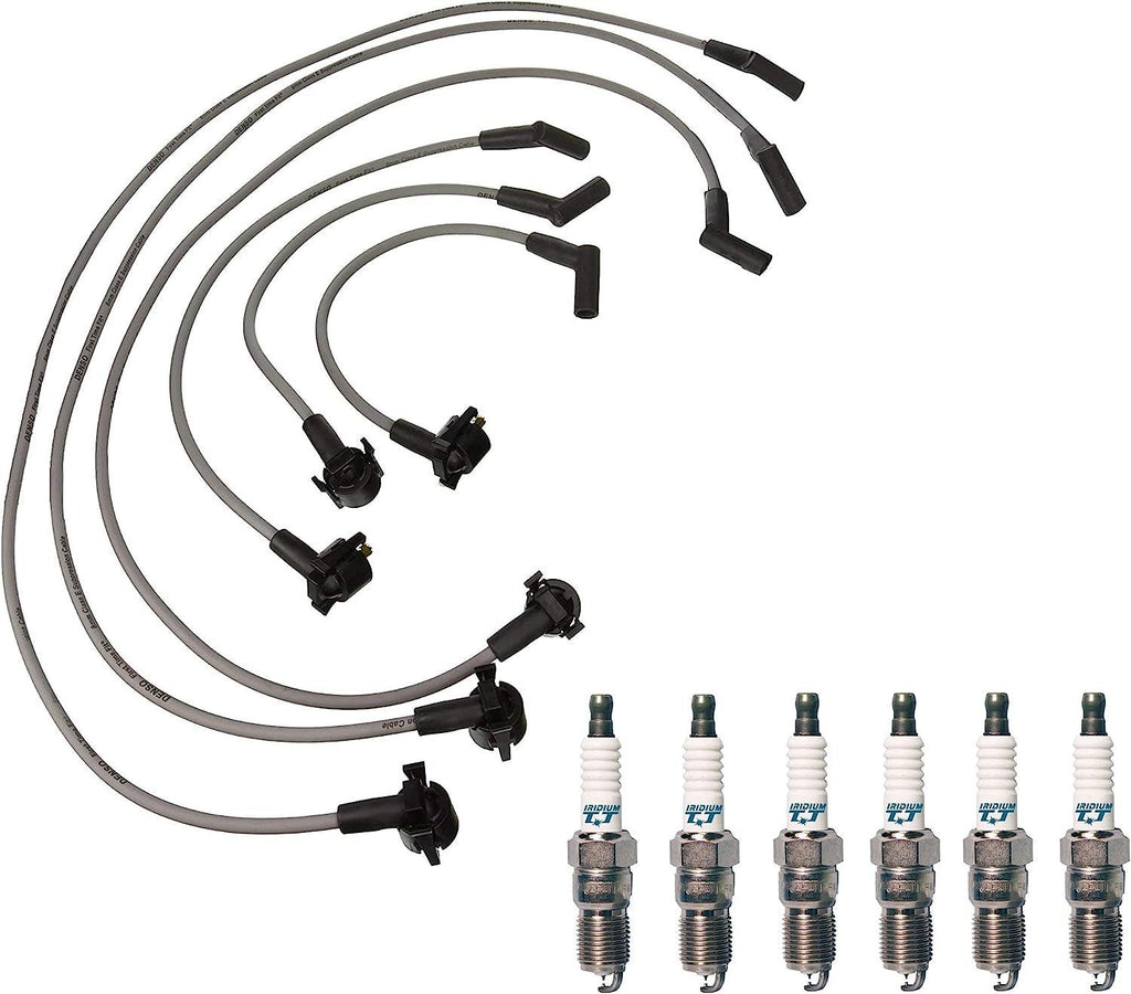 Denso Wire Set 8Mm & 6 Platinum TT Spark Plugs 0.040 Kit for Ford Mustang 3.8 V6