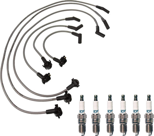 Denso Wire Set 8Mm & 6 Platinum TT Spark Plugs 0.040 Kit for Ford Mustang 3.8 V6