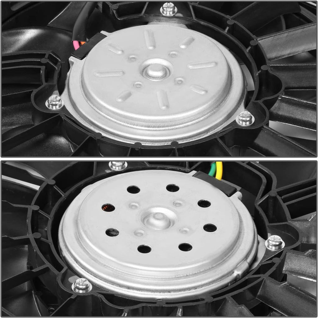 Factory Style Radiator Cooling Fan Assembly Compatible with 05-11 Audi A6 3.2L,OEM-RF-0304