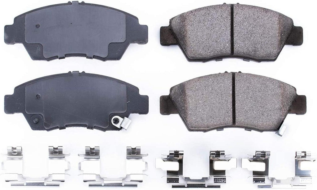 17-621, Z17 Front Ceramic Brake Pads with Hardware