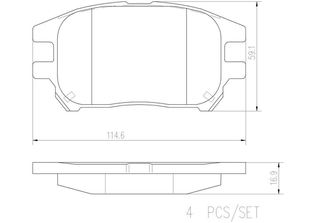 Brembo Front Disc Brake Pad Set for 02-03 Lexus RX300 (P56050N)