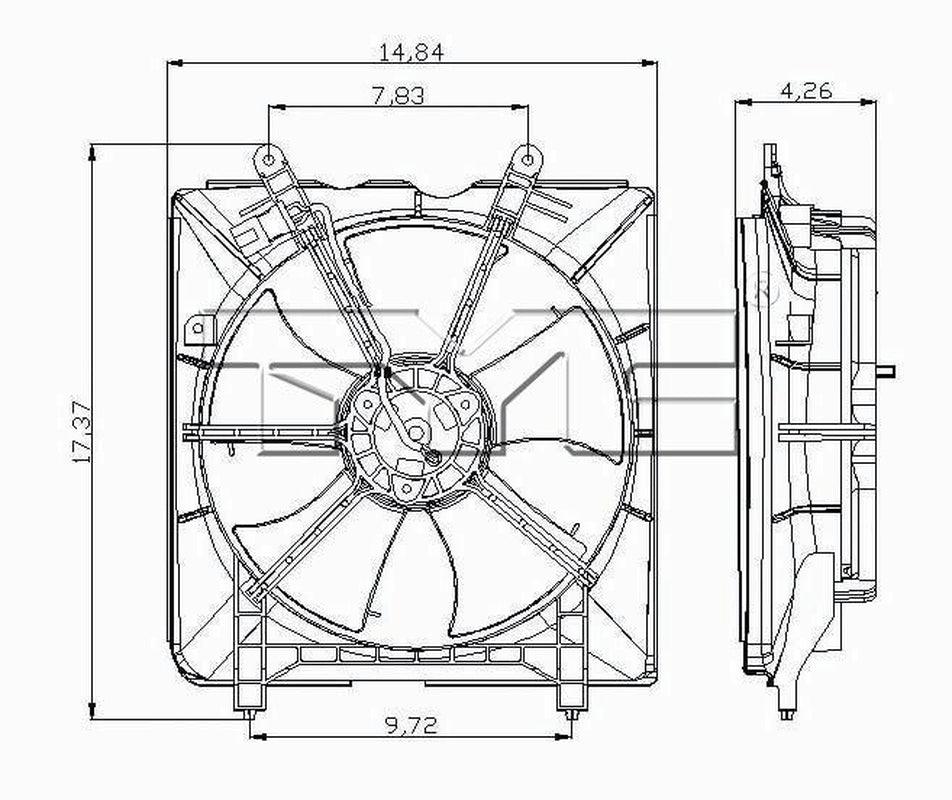 TYC Engine Cooling Fan Assembly for 06-11 Civic 600980