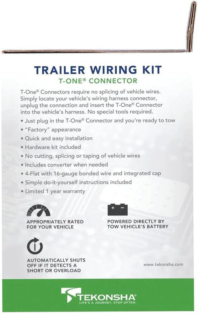 118836 T-One® T-Connector Harness, 4-Way Flat, W/Circuit Protected Modulite® HD Module, Compatable with 2021-2022 Ford Bronco Sport