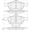 Centric Front Disc Brake Pad for Escape, Mariner, Tribute (105.10471)