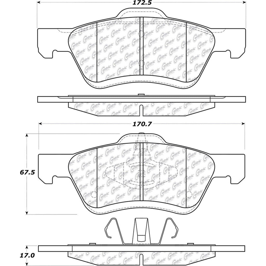 Centric Front Disc Brake Pad for Escape, Mariner, Tribute (105.10471)