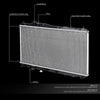 OEM-RA-13221 OE Style Bolt-On Aluminum Core Radiator Compatible with 13-15 Acura ILX / 12-15 Civic MT/AT, 26-1/2" W X 18-3/8" H X 1" D, 1-5/16" Inlet, 1-5/16" Outlet