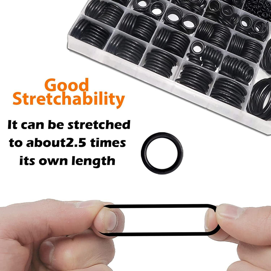 TWCC 32 Size 1440 Pcs O Rings Assortment Kits Metric Nitrile NBR Rubber Washer with Pick and Hook Set for Car Faucet Pressure Plumbing Repair,Air or Gas Sealing Connections,Od 4Mm-50Mm