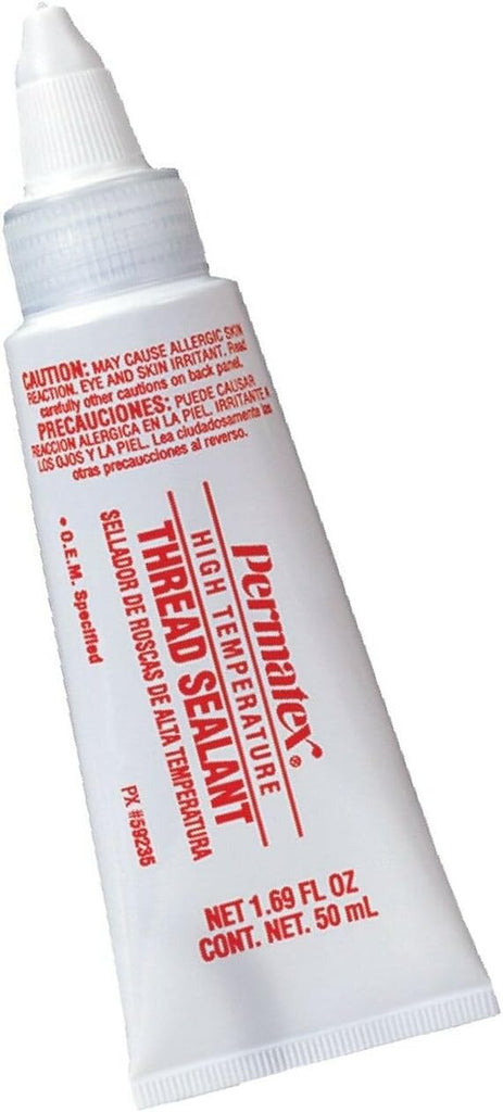 Permatex 59235 High Temperature Thread Sealant, 50 Ml Tube , White