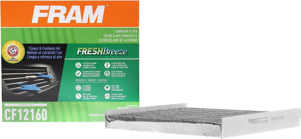 Fresh Breeze Cabin Air Filter with Arm & Hammer Baking Soda, CF12160 for Hyundai/Kia Vehicles