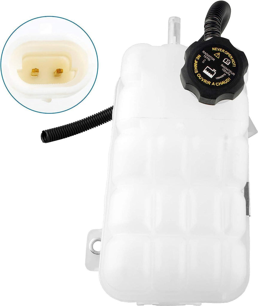 BOXI Coolant Reservoir Bottle Tank with Cap & Sensor for Cadillac Escalade/ Chevy Avalanche/ Chevy Pickup/ Silverado/ Suburban/ Tahoe/ GMC Sierra/ Yukon/ Yukon XL 15808716 / 15075118