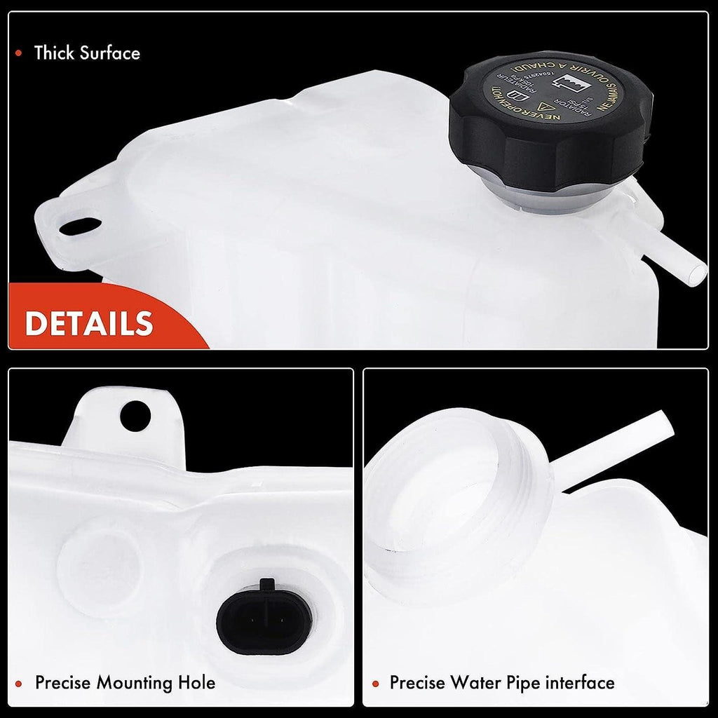 A-Premium Engine Coolant Overflow Recovery Reservoir Tank [With Cap] Compatible with Chevy Malibu 2008-2012 & Pontiac G6 2006-2010 & Saturn Aura 2007-2009, [2.2L 2.4L 3.5L 3.6L], Replace# 25775252