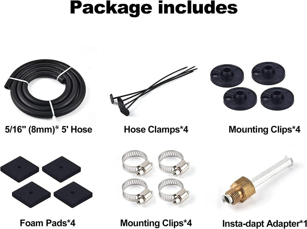 EVIL ENERGY 5/16" Transmission Oil Cooler, 8 Pass Tube and Fin Cooler Kit Universal Aluminium Black