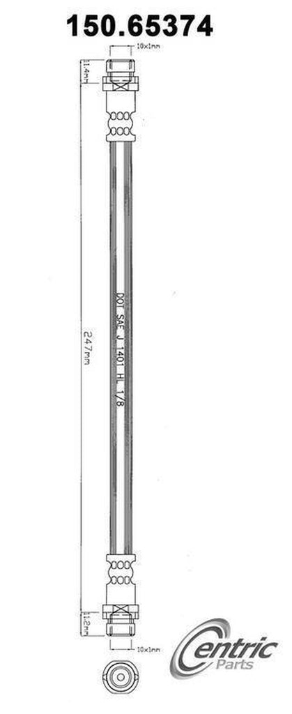 Centric Brake Hydraulic Hose for Escape, Mariner, Tribute 150.65374