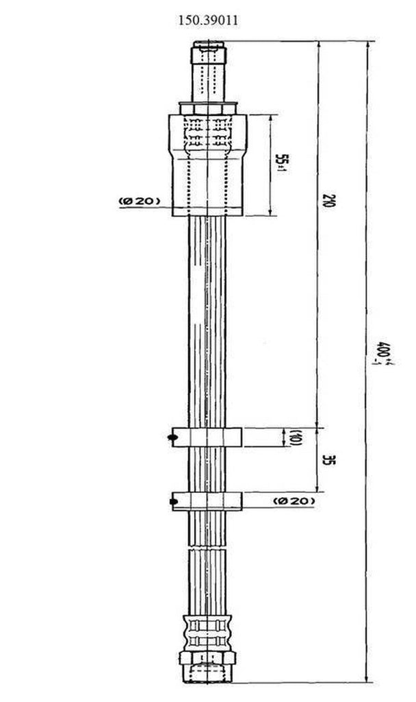 Centric Brake Hydraulic Hose for 03-06 Volvo XC90 150.39011