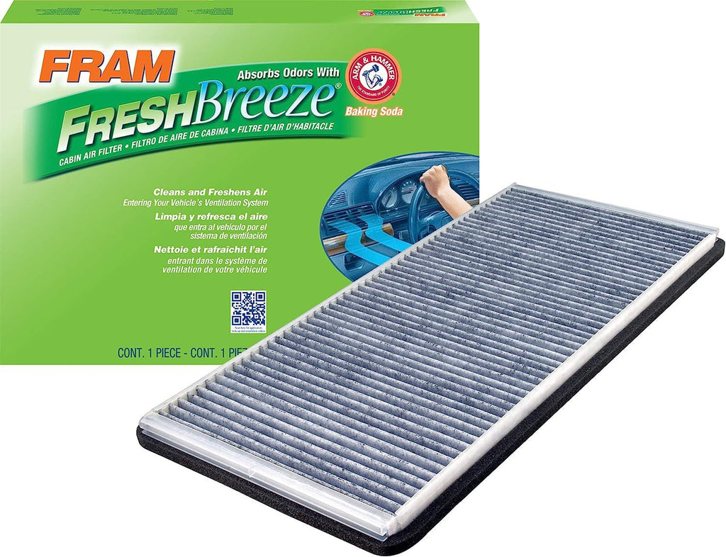 Fresh Breeze Cabin Air Filter with Arm & Hammer Baking Soda, CF10830 for Select BMW Vehicles , White