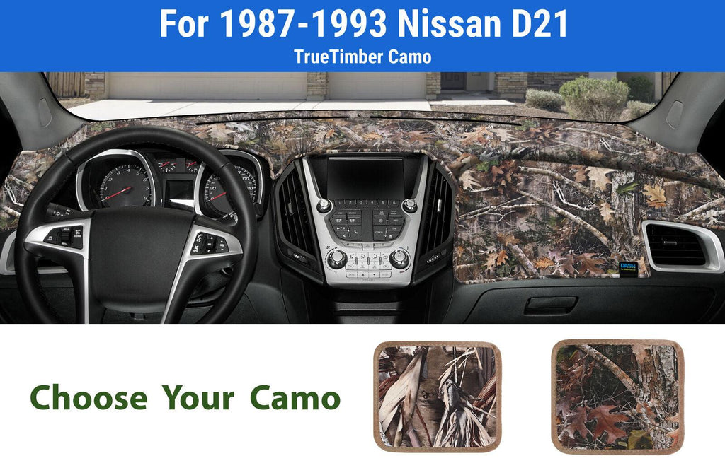 Dashboard Dash Mat Cover for 1987-1993 Nissan D21 (Truetimber Camo)