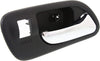 Interior Door Handle Set Compatible with 2001-2006 Acura MDX, Fits 1999-2003 Acura TL Front, Driver and Passenger Side Black Bezel with Chrome Lever
