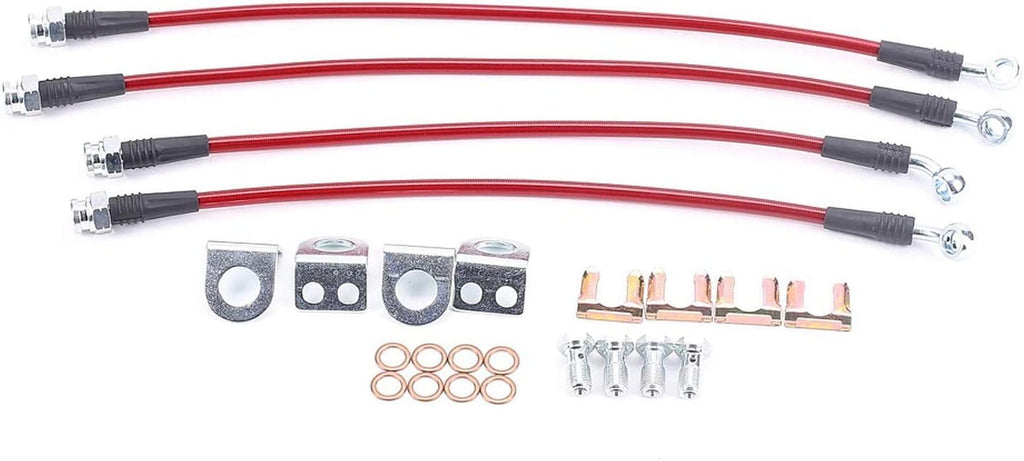 BH00050 Stainless Steel Brake Hose Kit- Front & Rear