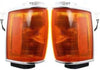 Corner Light Set of 2 Compatible with 1987-1989 Toyota 4Runner and 1987-1988 Pickup Plastic Amber Lens with Bulbs Driver and Passenger Side