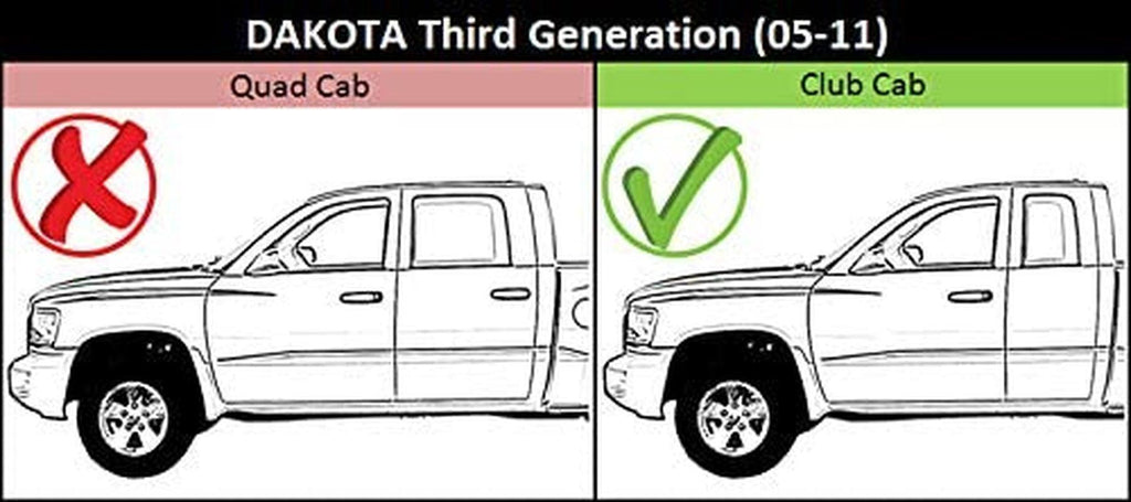 Interior Door Handle Compatible with Dodge Dakota 05-11 Rear RH Extended Cab Interior Black