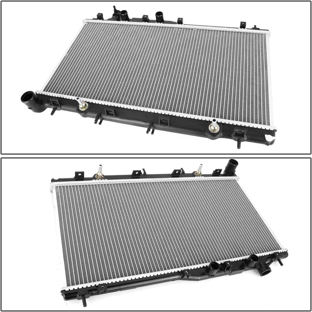 OEM-RA-13281 1-Row Aluminum Core Radiator Compatible with 10-14 Legacy Outback 3.6L AT,27-1/16" W X 13-3/4" H X 5/8" D,1-1/8" Inlet / 1-9/16" Outlet