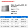 Radiator - Compatible with 2007 - 2016 Nissan Altima 2008 2009 2010 2011 2012 2013 2014 2015
