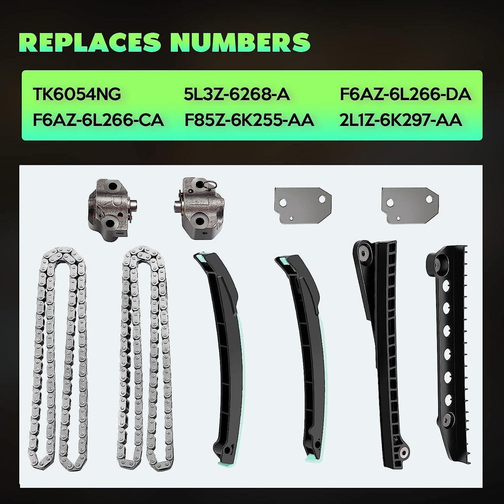 Timing Chain Kit Fits for 2006 2011 TK6054NG for Ford E-150 E-250 E-350 E-450 Club Wagon Econoline 5.4L