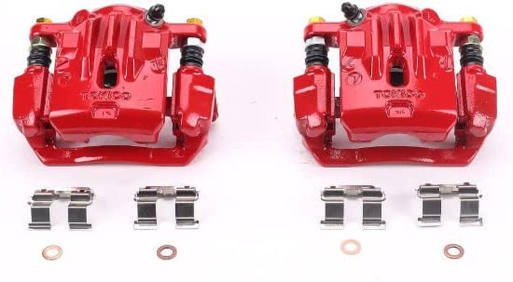 Rear S3224 Pair of High-Temp Red Powder Coated Calipers