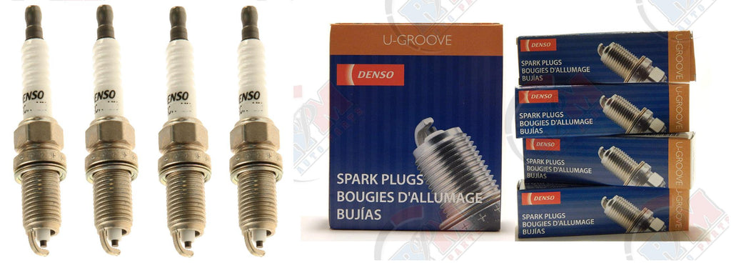 DENSO "U-GROOVE" Spark Plugs (Set of 4) for 2001-2004 Toyota Tacoma 2.4L 2.7L